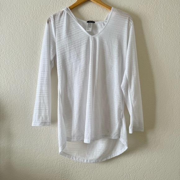 Splendid Striped Long-Sleeve Hooded Tunic Coverup Top - Picture 1 of 3